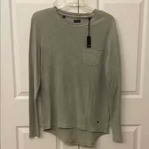 Buffalo David Bitton Men’s Gray Long Sleeve Tee Relaxed Fit Size Medium NWT
